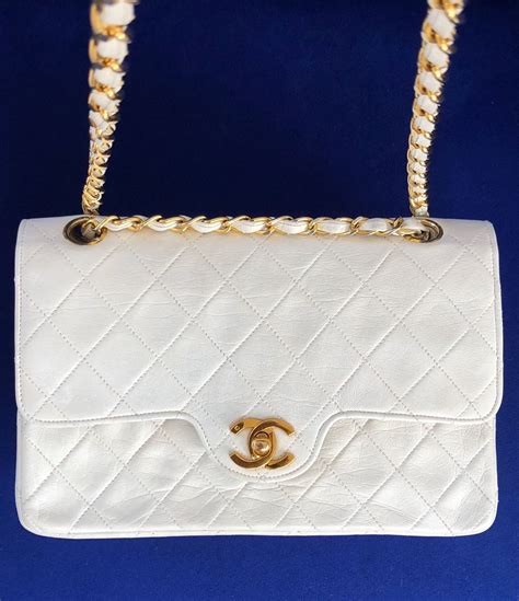 white chanel purses|White Chanel bag vintage.